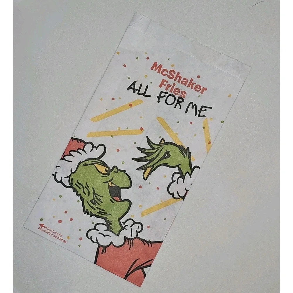 McDonald's Grinch Salt Dill Pickle Seasoning And Shaker‎ Bag